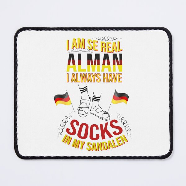 Item preview, Funny Alman design sandals in the socks designed and sold by Alia König.