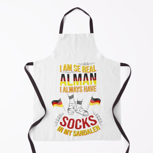 Item preview, Funny Alman design sandals in the socks designed and sold by Alia König.
