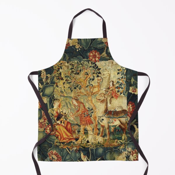 Item preview, WILD MEN, FANTASTIC ANIMALS,BIRDS IN LANDSCAPE Antique Floral Tapestry designed and sold by BulganLumini.