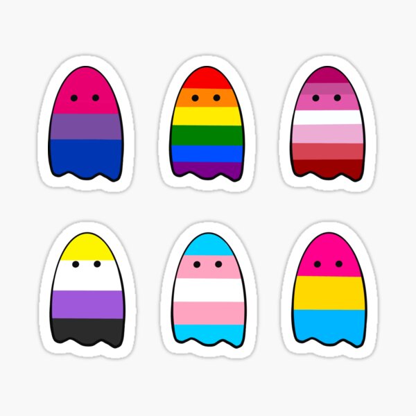 Pride Ghosts Pansexual Bisexual Gay Lesbian Non Binary Transgender Sticker For Sale By 5580