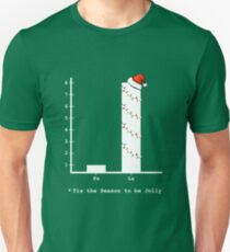 Christmas Carol Math Bar Graph Slim Fit T-Shirt