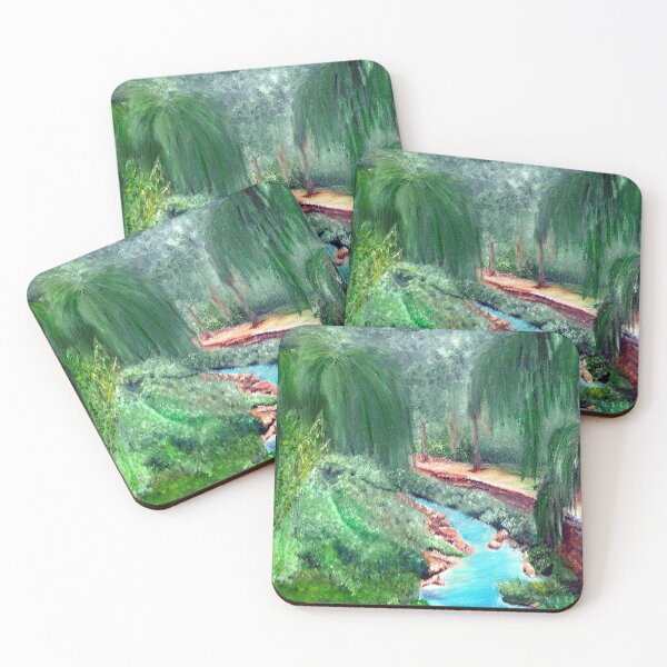Artikelvorschau, TRAUERWEIDE UND RUHIGER BACH, LANDSCHAFT FINE ART PRINT, LANDSCHAFT INSPIRIERT VON DER NATUR entworfen und verkauft von Adri Barnard.