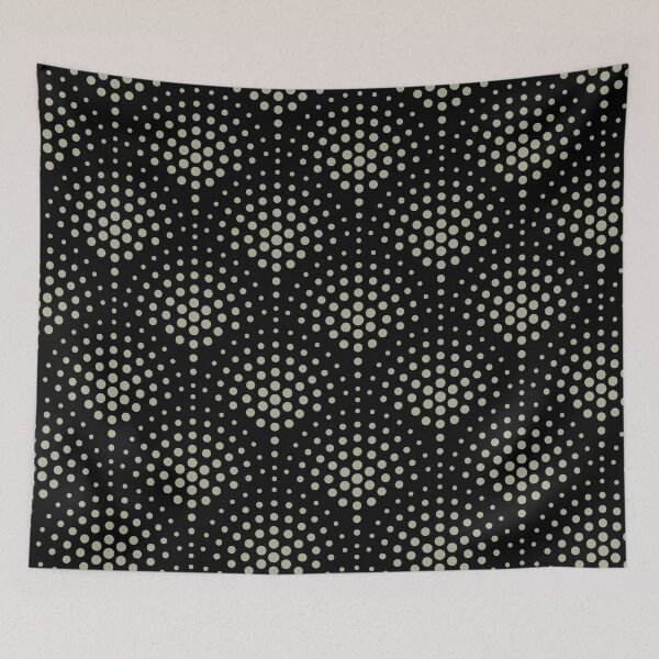 Item preview, Green and Black Polka Dot Scallop Pattern Coordinates w/ PPG 2022 Color of the Year Olive Sprig PPG1125-4 - Colour Trends - Hue - Shade designed and sold by ColorOfTheYears.