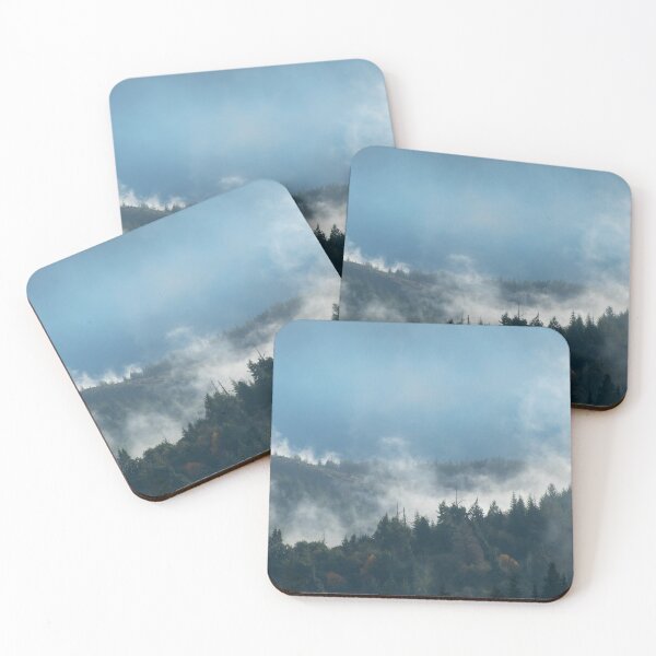 Item preview, Post Rain Steaming Forest ethereal fog rising Coast Range of Oregon designed and sold by Steven Holt.