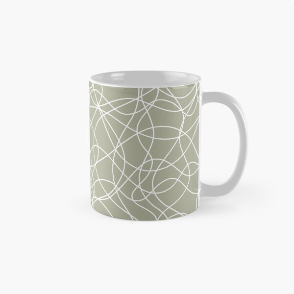 Aperçu de l'œuvre Green and White Scribbled Mosaic Pattern Coordinates w/ PPG 2022 Color of the Year Olive Sprig PPG1125-4 - Colour Trends - Hue - Shade créée et vendue par ColorOfTheYears.