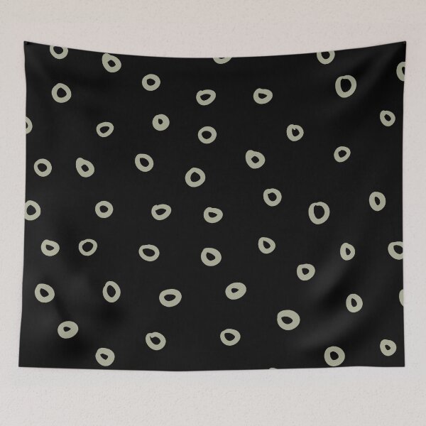 Item preview, Green and Black Simple Hoop Circle Pattern Coordinates w/ PPG 2022 Color of the Year Olive Sprig PPG1125-4 - Colour Trends - Hue - Shade designed and sold by ColorOfTheYears.