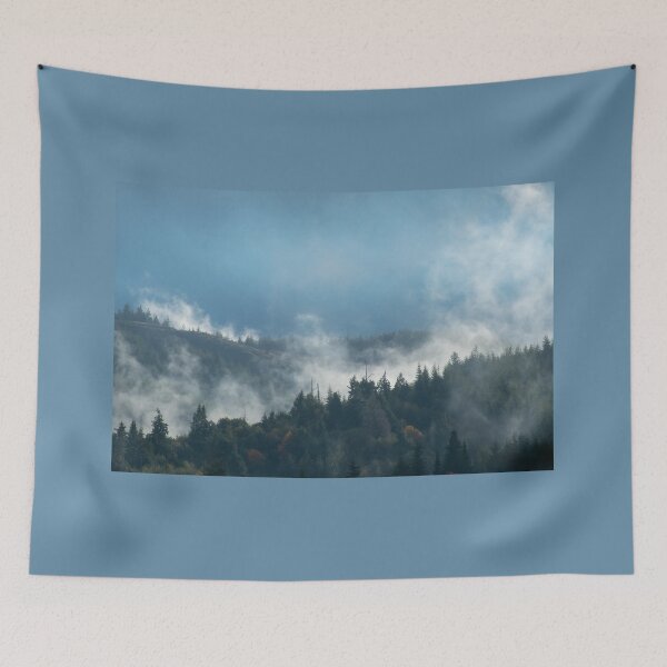 Item preview, Post Rain Steaming Forest ethereal fog rising Coast Range of Oregon designed and sold by Steven Holt.