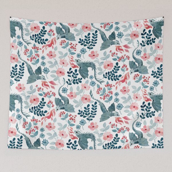 Item preview, Dragons pastel floral designed and sold by adenaJ.