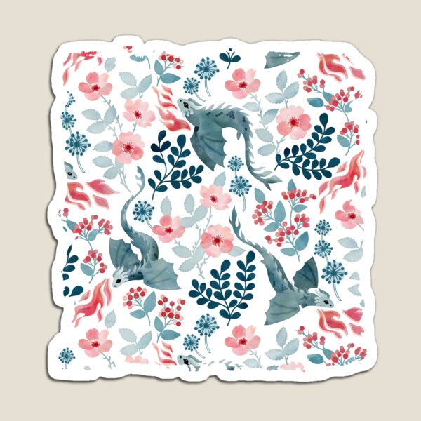Item preview, Dragons pastel floral designed and sold by adenaJ.