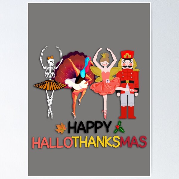 Item preview, Happy hallothanksmas ballet, ballet lovers, Halloween ballet, thanksgiving ballet, Christmas ballet- Hallothanksmas  designed and sold by Designs Of all kinds.
