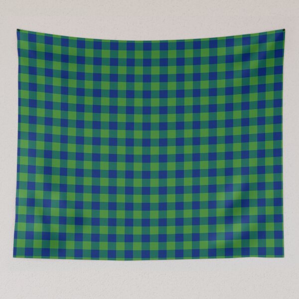 Item preview, Green Navy Blue Plaid Pattern designed and sold by XiangSlowLife.