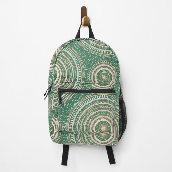 Item preview, Gold Pink Geometric Doodles Green Gradient Mandala designed and sold by NdesignTrend.