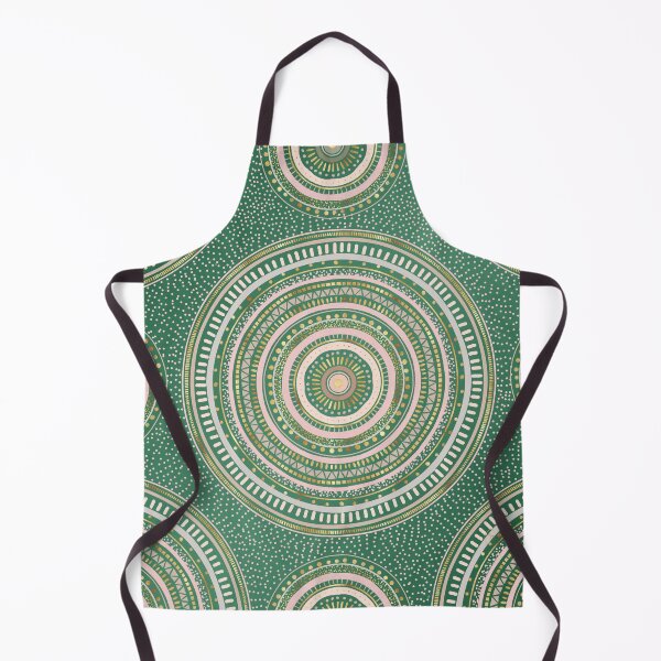Item preview, Gold Pink Geometric Doodles Green Gradient Mandala designed and sold by NdesignTrend.