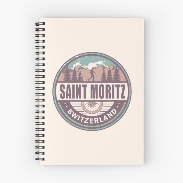 Item preview, Saint Moritz Switzerland Swiss Alps Vintage Hiking Design designed and sold by CynthiaGraphics.