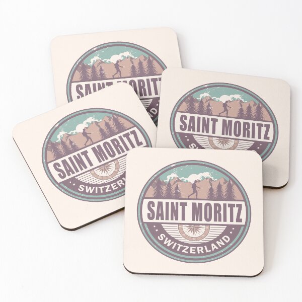 Item preview, Saint Moritz Switzerland Swiss Alps Vintage Hiking Design designed and sold by CynthiaGraphics.