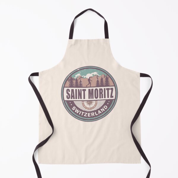 Item preview, Saint Moritz Switzerland Swiss Alps Vintage Hiking Design designed and sold by CynthiaGraphics.