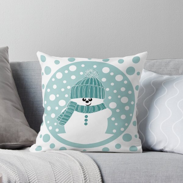 Item preview, Krimbles Fun Dotty Snowman with Teal Woolly Hat and Scarf designed and sold by Krimbles.