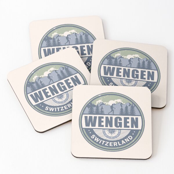 Item preview, Wengen Switzerland Swiss Alps Vintage Hiking Design designed and sold by CynthiaGraphics.