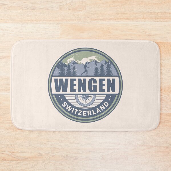 Item preview, Wengen Switzerland Swiss Alps Vintage Hiking Design designed and sold by CynthiaGraphics.