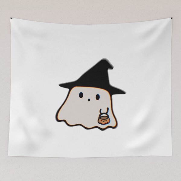 Item preview, Ghost with Pumpkin Bag Chromatic Aberration designed and sold by Aizyshop.