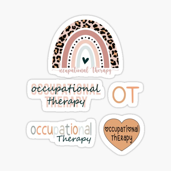 Cute Occupational Therapy OT Rainbow Leopard - Regalos para asistentes de terapia ocupacional Pegatina