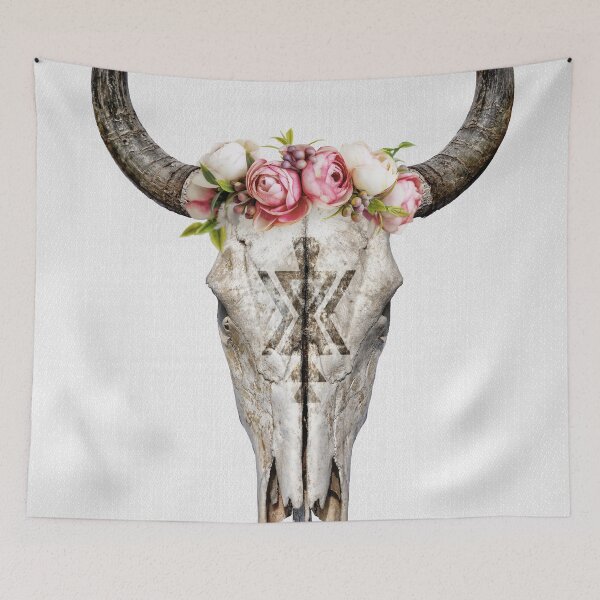 Item preview, Floral Cow Skull designed and sold by galdesign.