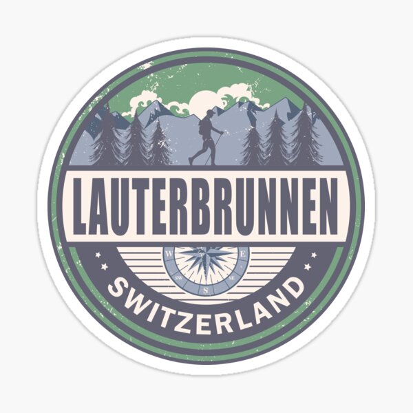 Item preview, Lauterbrunnen Switzerland Swiss Alps Vintage Hiking Design designed and sold by CynthiaGraphics.