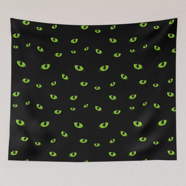 Aperçu de l'œuvre Yeux de chat vert lime brillants créée et vendue par Pear Tree Studio.