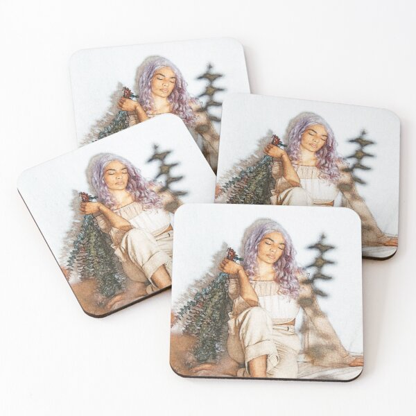 Item preview, Purple Haired Girl Holding Plant designed and sold by cerenalkan.