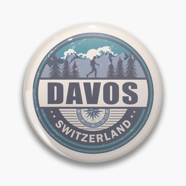 Item preview, Davos Switzerland Swiss Alps Vintage Hiking Design designed and sold by CynthiaGraphics.