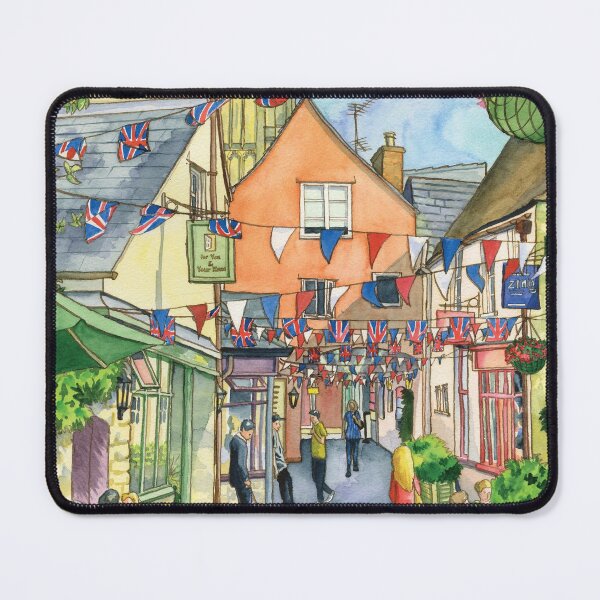 Bunting in Swan Yard, Cirencester, UK Mouse Pad
