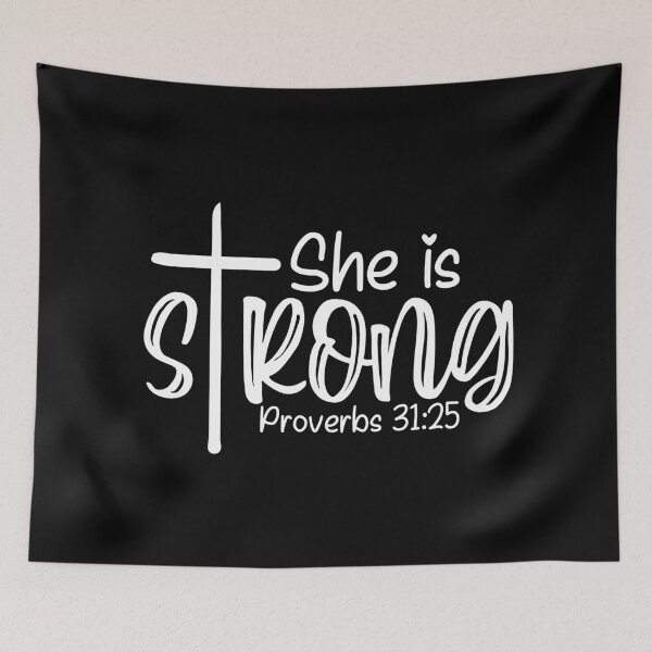Item preview, She Is Strong Inspirational Quote designed and sold by ChelleCreate.