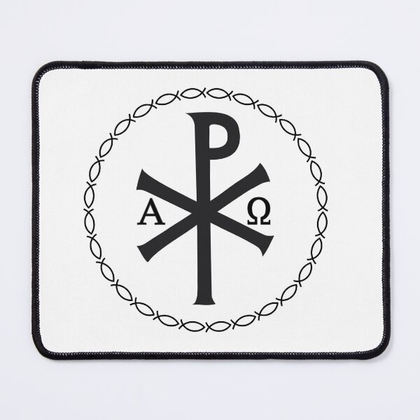 Item preview, Chi Rho With Ichithys Frame - Chi Rho Symbol designed and sold by molamode.
