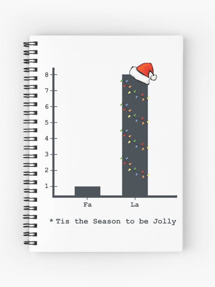 Cuaderno de espiral «Gráfico de barras de matemáticas de Navidad Carol» de  bethcentral | Redbubble