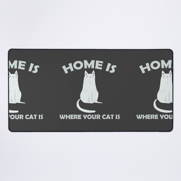 Item preview, Home is where your cat is in Gray designed and sold by Interpret108.