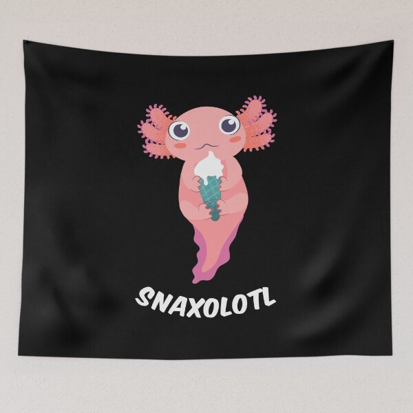 Item preview, Snaxolotl Kawaii Foodie Axolotl II designed and sold by Lemon Pepper.