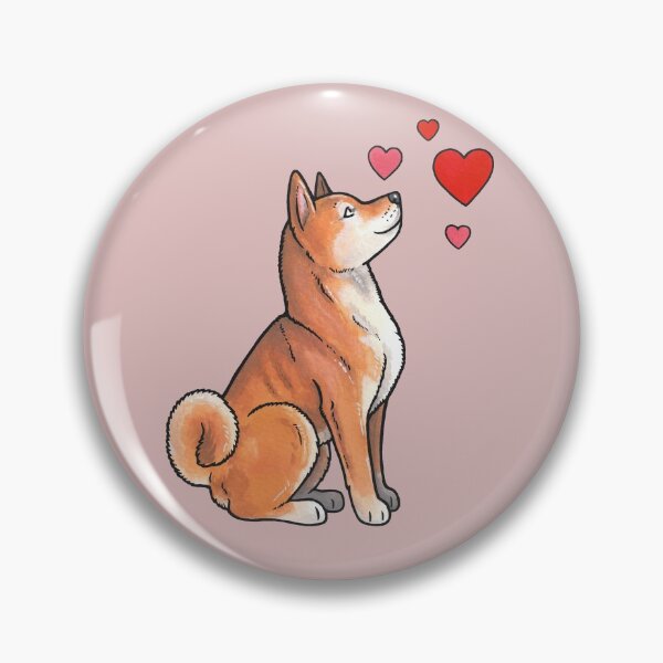Item preview, Shiba Inu love designed and sold by animalartbyjess.