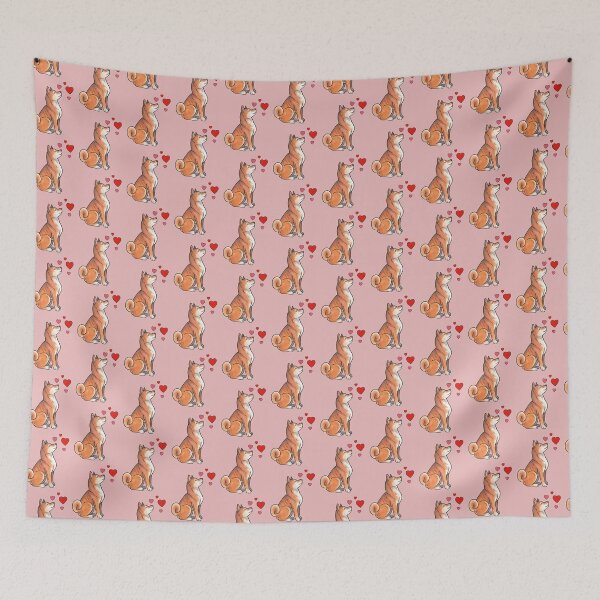 Item preview, Shiba Inu love designed and sold by animalartbyjess.