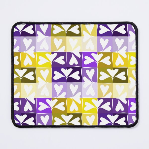 Item preview, Heart pattern (Yellow&Purple) designed and sold by VioletandGrace.