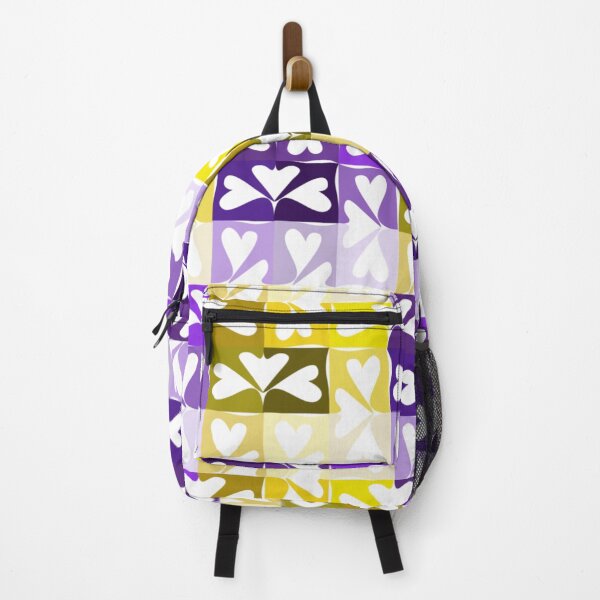 Item preview, Heart pattern (Yellow&Purple) designed and sold by VioletandGrace.