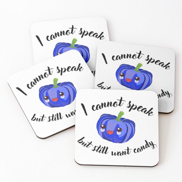 Item preview, I cannot talk, but  still want candy, Blue Autism Pumpkin designed and sold by Smileycreation.