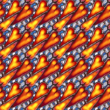 Artwork thumbnail, Strange Hearts Pattern by RafaelLima7