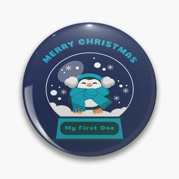 Item preview, Merry Christmas Penguin With Ear Muffs And Scarf Snowglobe - My First One designed and sold by LMcDs.