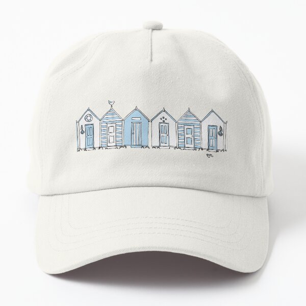 Little Blue Beach Huts Dad Hat