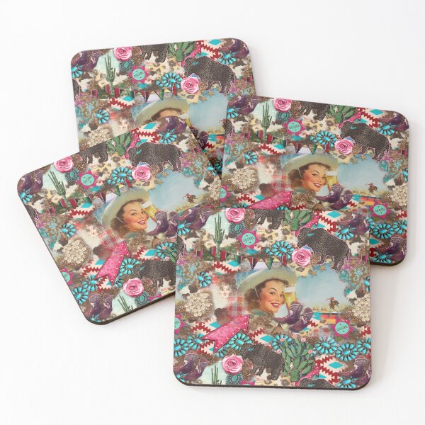 Item preview, Vintage Western Theme Country Cowgirl Pinup Pattern designed and sold by LiveAesthetic.