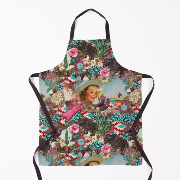 Item preview, Vintage Western Theme Country Cowgirl Pinup Pattern designed and sold by LiveAesthetic.