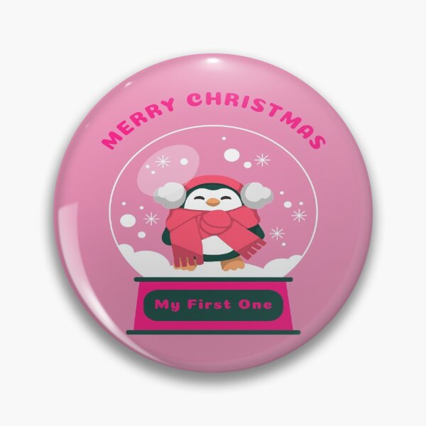 Item preview, Merry Christmas Penguin With Ear Muffs And Scarf Snowglobe - My First One designed and sold by LMcDs.