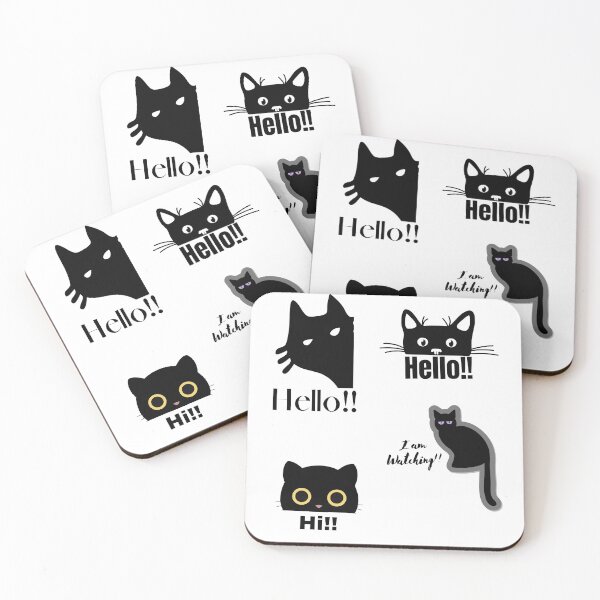 Item preview, black cat peeking Collection designed and sold by infazbdeen.