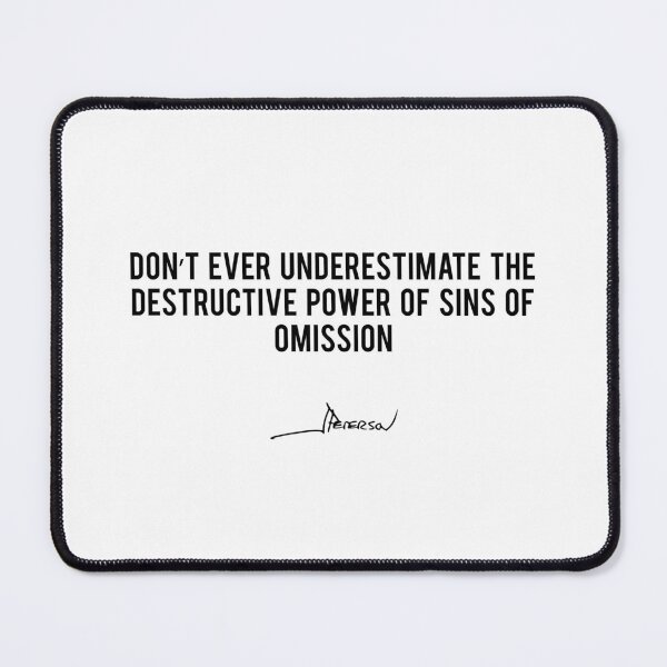 Item preview, Don't Ever Underestimate The Destructive Power Of Sins Of Omission - Jordan Peterson designed and sold by ChaosAndOrder.