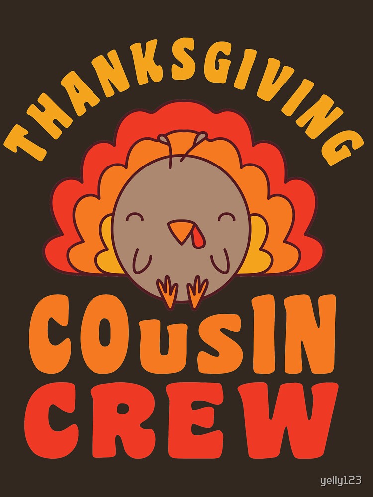 Thanksgiving Cousin Crew Matching Family Group Kawaii Turkey